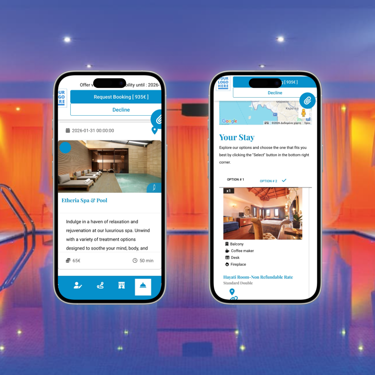 ETHERIA: Enquiry Management & Proposal-Quote Making Tool for FIT Tour Operators.Phone Mockup